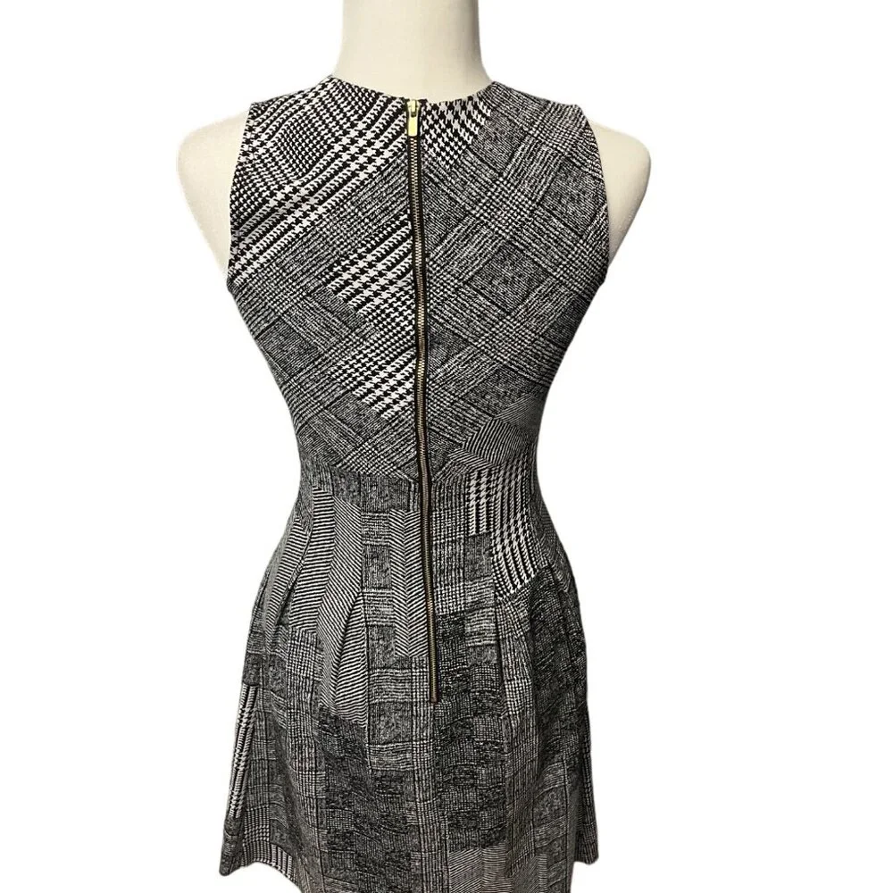 H&M Herringbone Black And White Dress Size 2 - Picture 2 of 3